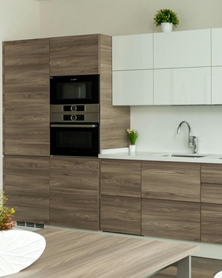 cocina con electrodomestico